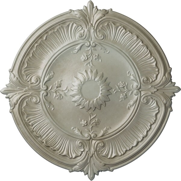 Ekena Millwork Attica Acanthus Leaf Ceiling Medallion (Fits Canopies up to 3 1/4"), 30 1/8"OD x 1 1/2"P, Flash Gold CM30ATFLS - main